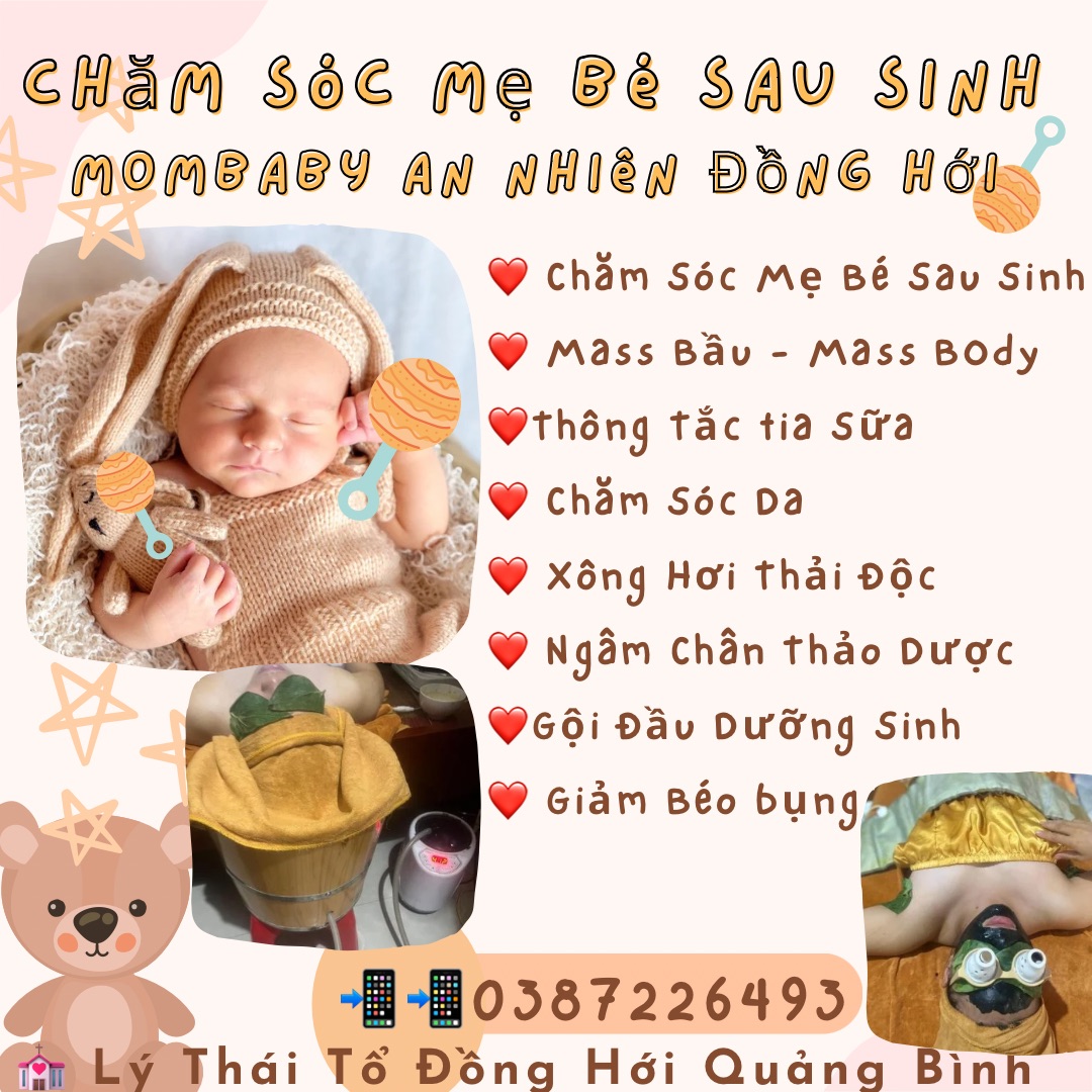 Mombaby An Nhiên Đồng Hới – Chăm sóc mẹ bé sau sinh