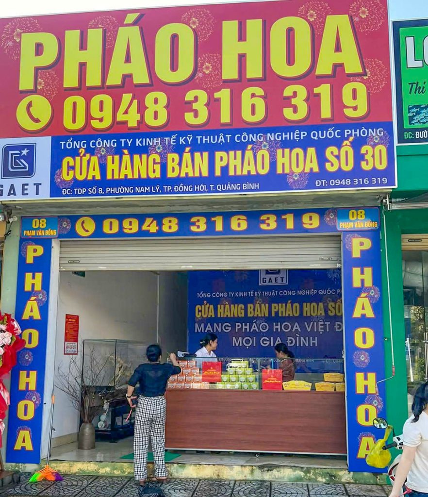 Cửa hàng bán pháo hoa Bộ Quốc phòng hàng đầu tại Đồng Hới